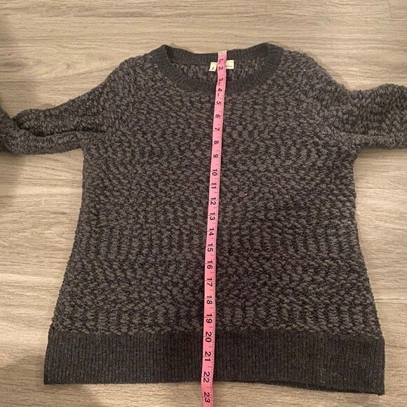 Moth Anthropologie textured knit pullover grey sweater long sleeve size small - Picture 5 of 7